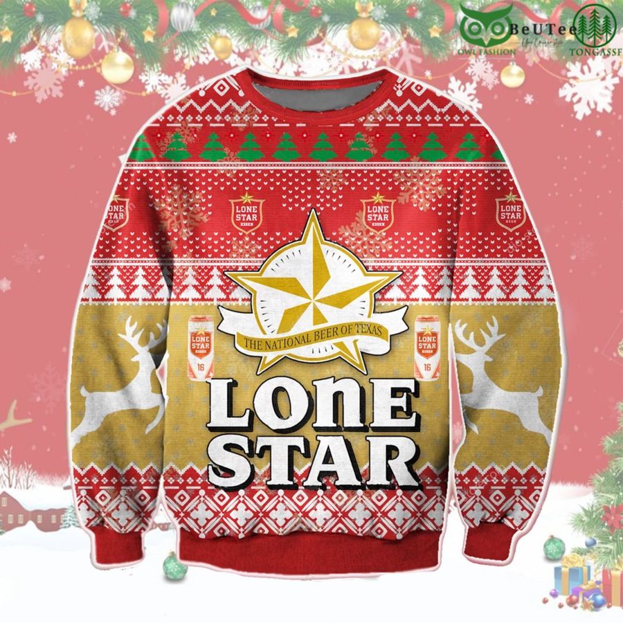 Lone Star Ugly Sweater Beer Drinking Christmas Limited
