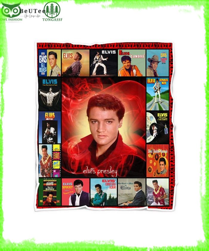 Elvis Presley Girl Happy Album Collection Blanket