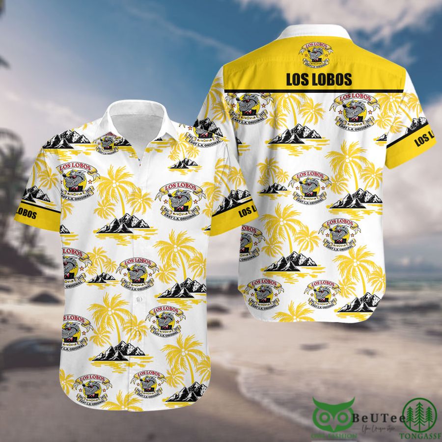 Los Lobos Palm Tree Hawaiian shirt Rock