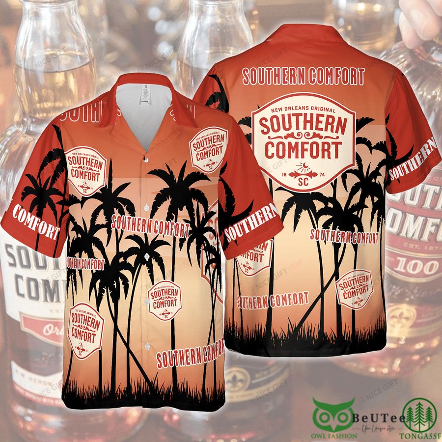 Southern Comfort Palm Forest Red Hawaii 3D Shirt 