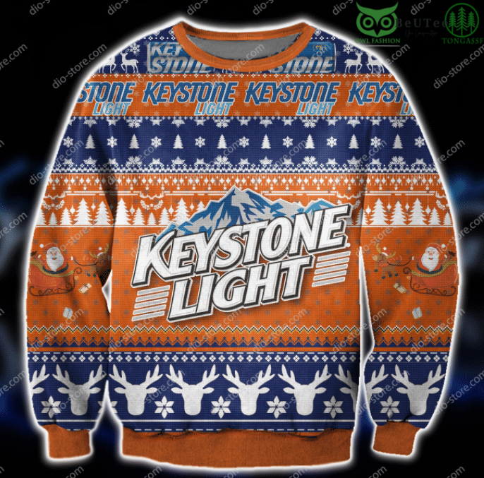 Keystone Light Ugly Sweater Beer Drinking Christmas Limited