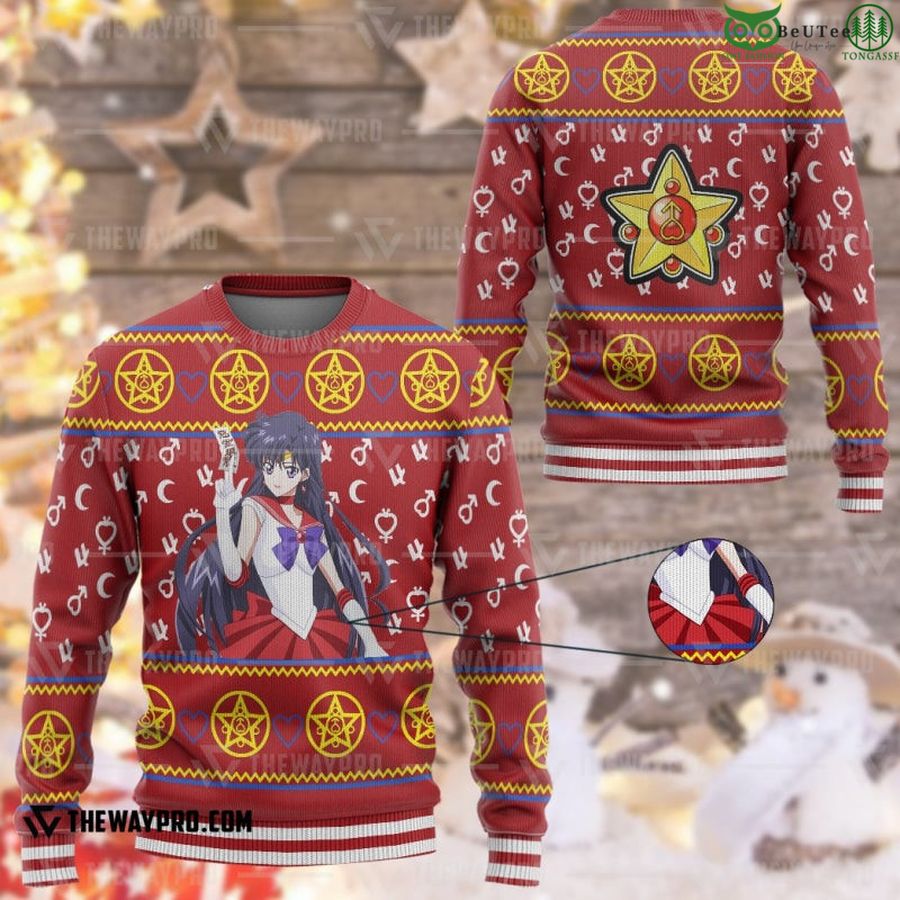 48 Anime Sailor Moon Mars Custom Imitation Knitted Ugly Sweater