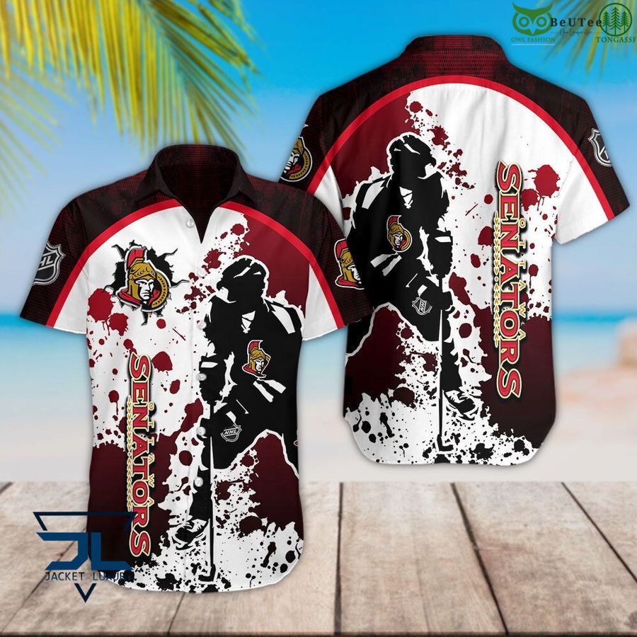 5 NHL Ice hockey Ottawa Senators Summer button up Hawaiian shirt