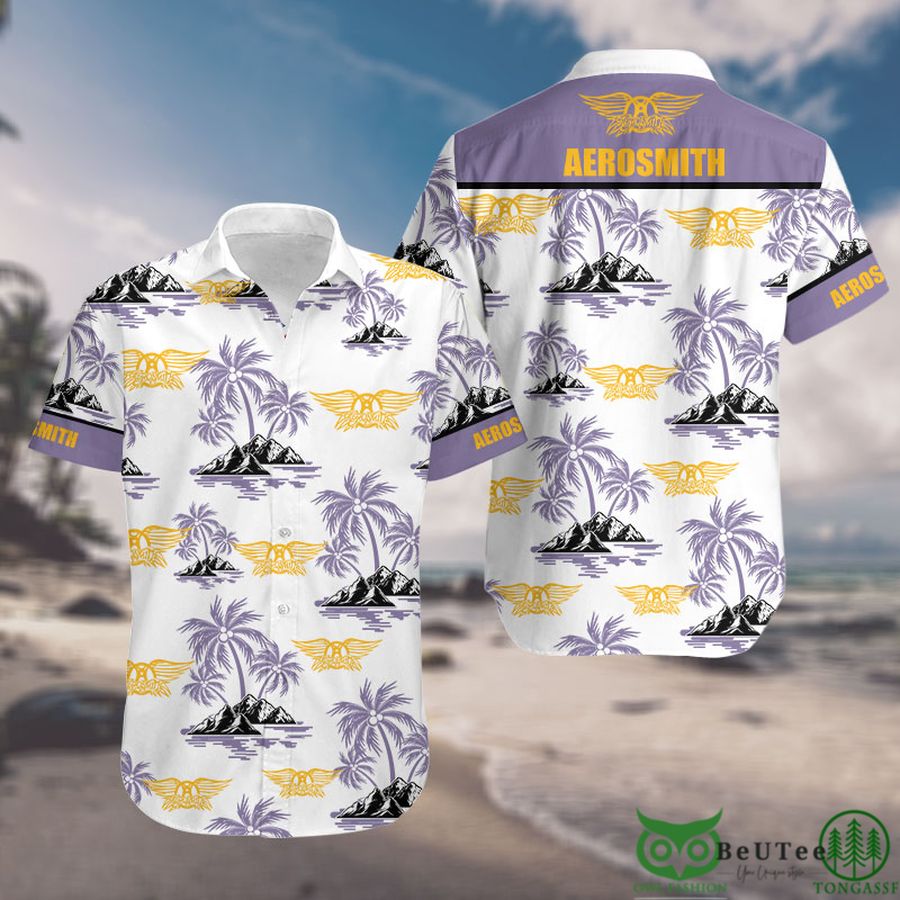 Aerosmith Palm Tree Hawaiian shirt Rock