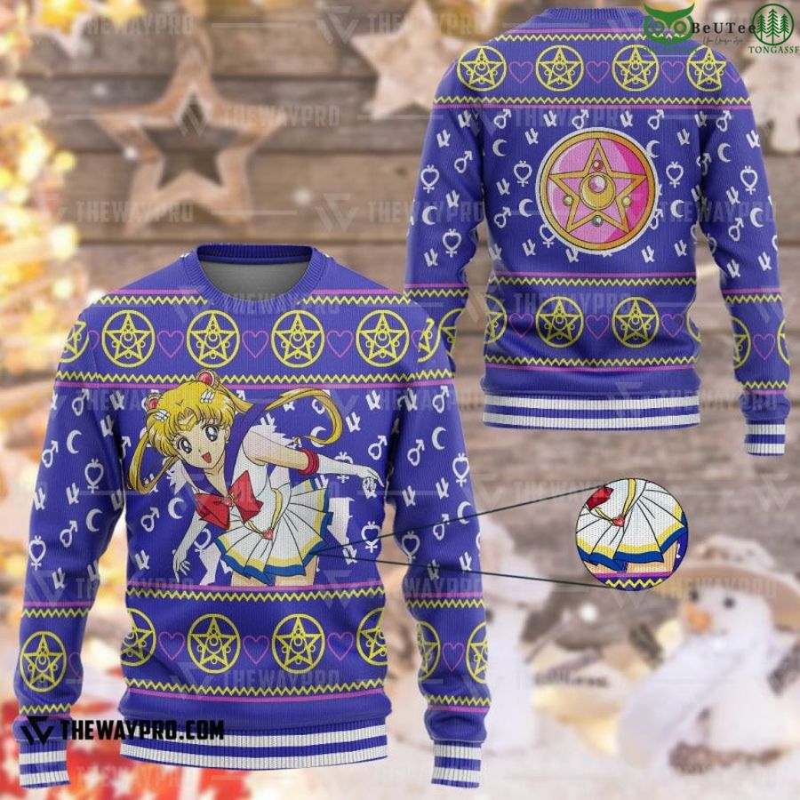 52 Sailor Moon Custom Imitation Knitted Ugly Sweater