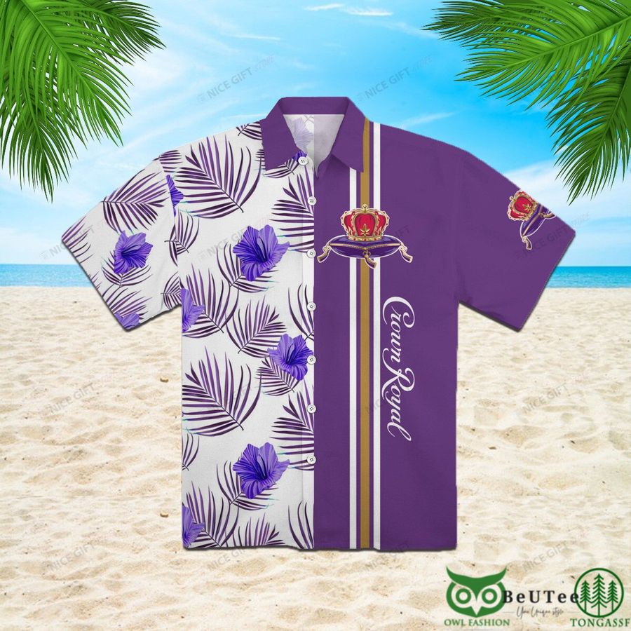 Crown Royal Purple Flowers Hawaii 3D Shirt 