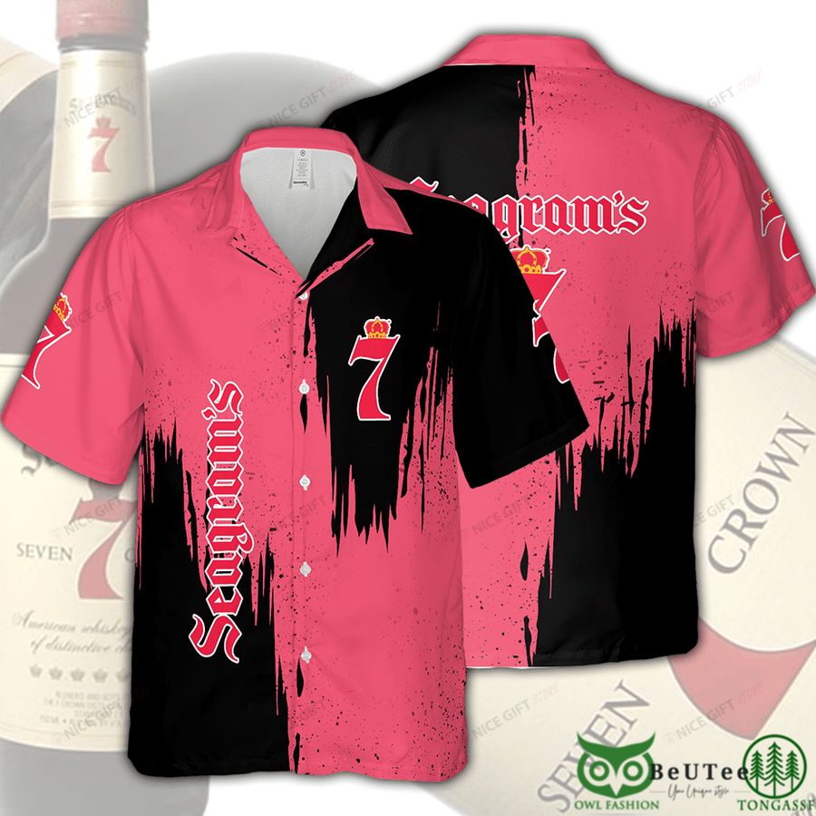 Seagram's Pink and Black Hawaii 3D Shirt 