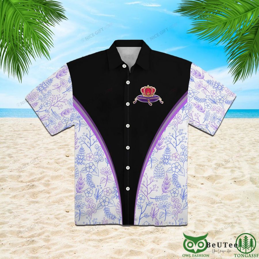 Crown Royal Purple Floral Black Hawaii 3D Shirt 