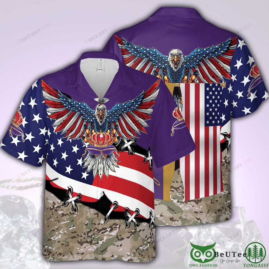Crown Royal US Veteran Eagle Hawaii 3D Shirt 