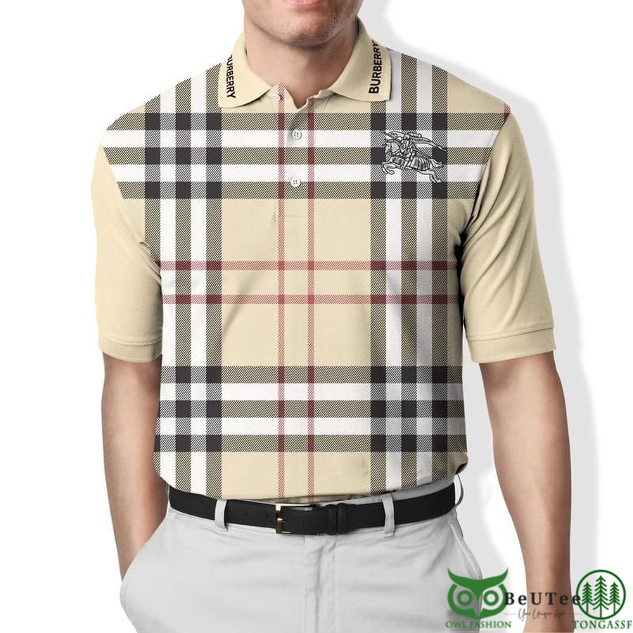 Limited Edition Burberry Distinct Caro Pattern Polo Shirt