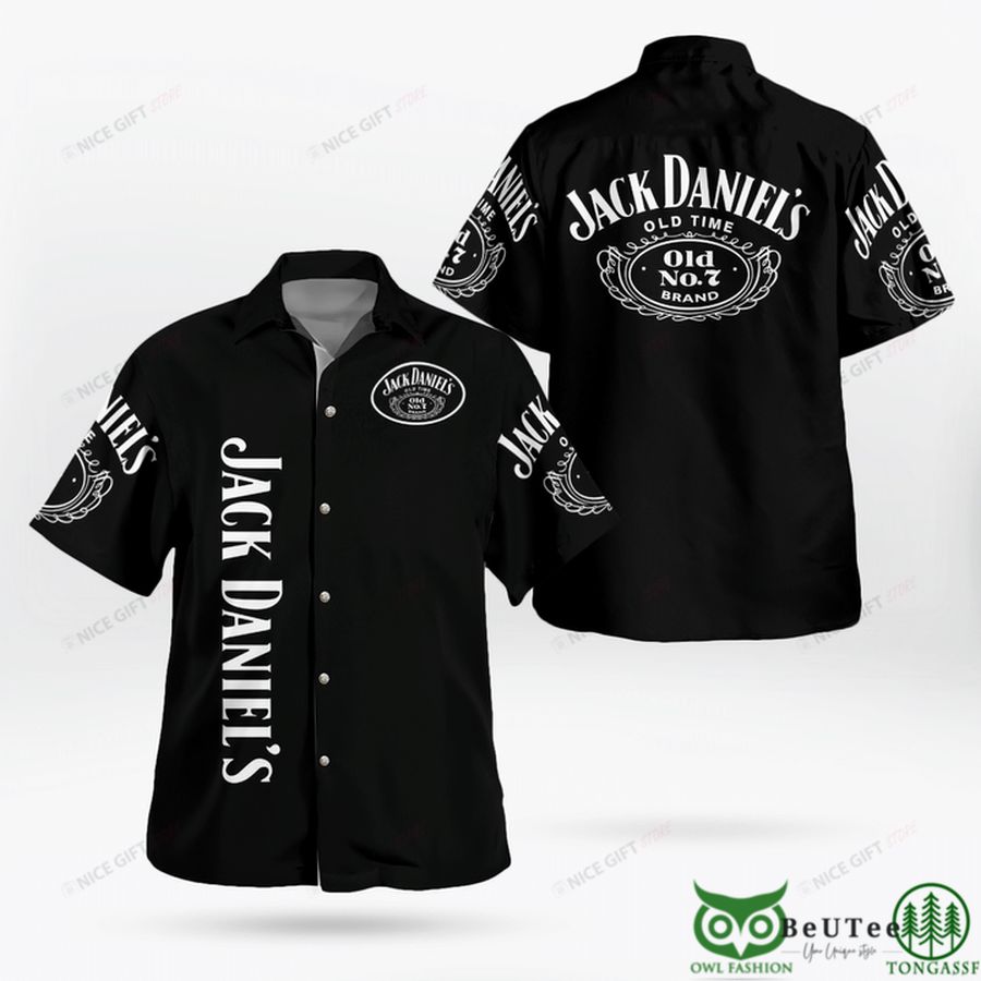 Jack Daniel's Logo Basic Black Hawaiian Shirt