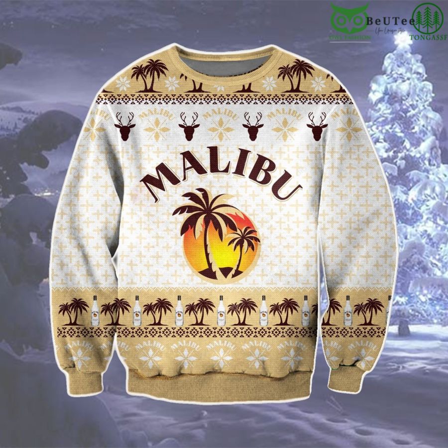 Malibu Ugly Sweater Beer Drinking Christmas Limited