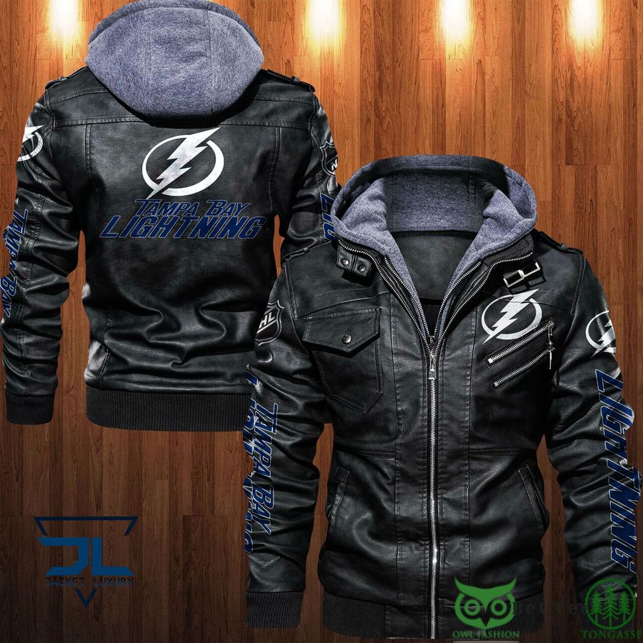 Tampa Bay Lightning NHL Black 2D Leather Jacket