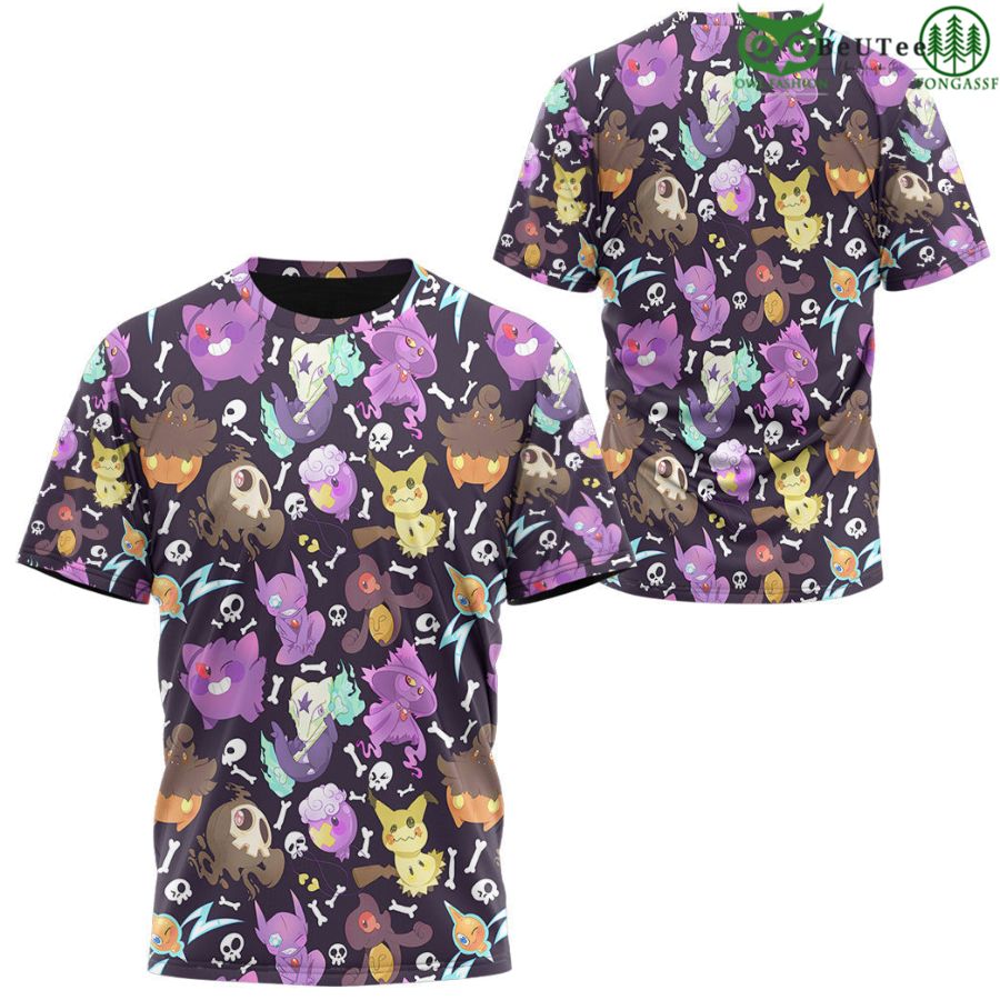 11 Ghost Seamless Pattern 2 T Shirt Apparel Pokemon