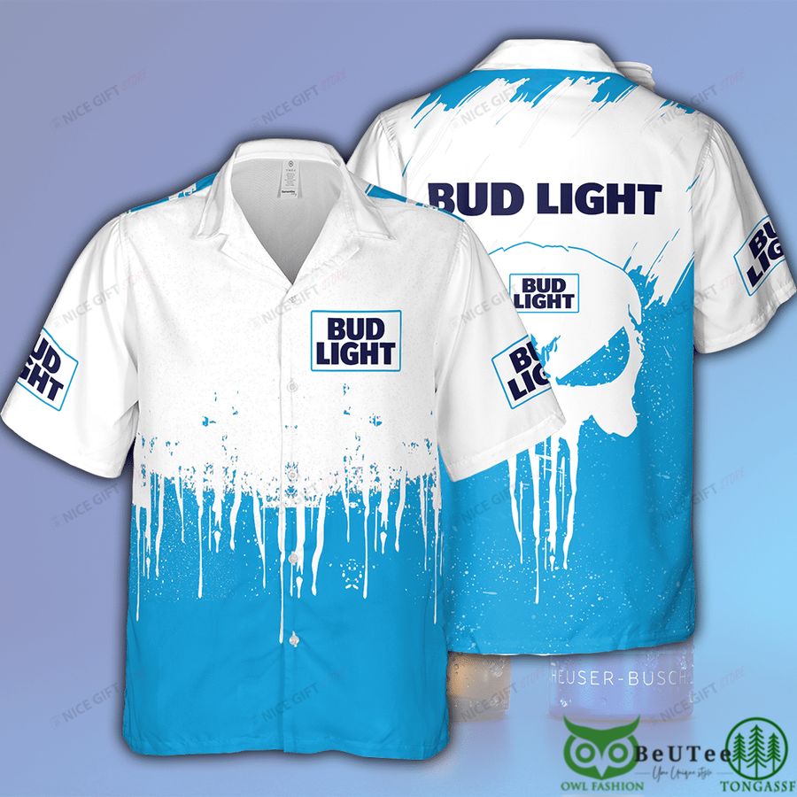 Bud Light Color Drop Blue Hawaii 3D Shirt 