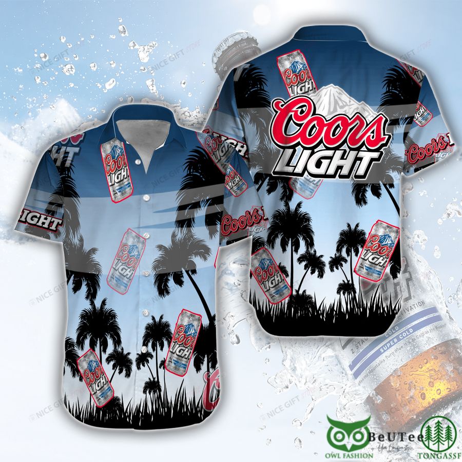 Coors Light Palm Tree Beer Can Hawaii 3D Shirt 