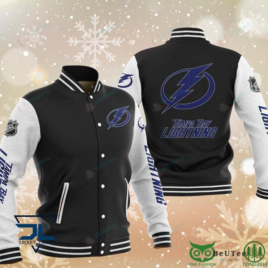 Tampa Bay Lightning NHL Logo 3D Baseball Varsity Jacket