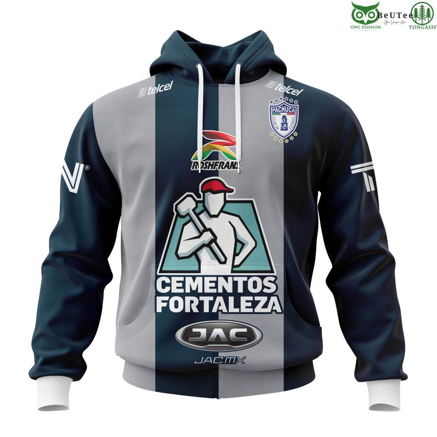 LIGA MX C.F. Pachuca Home Kits 3D Hoodie T-shirt