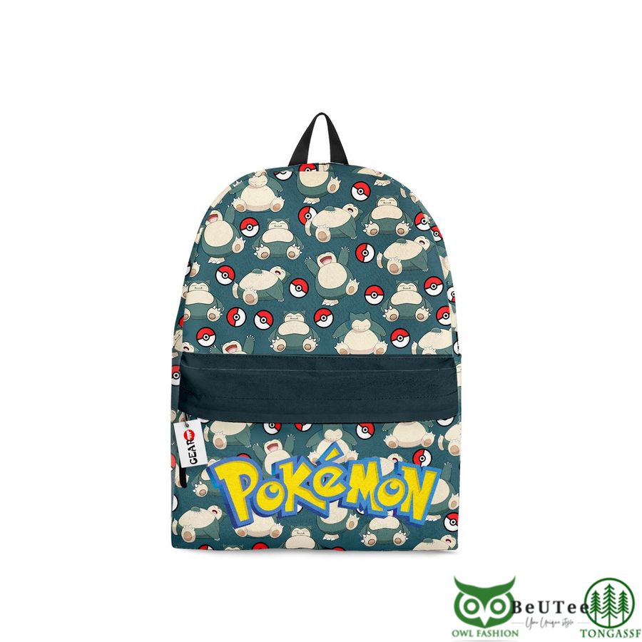 Snorlax Backpack Custom Pokemon Anime Bag Gifts Ideas for Otaku