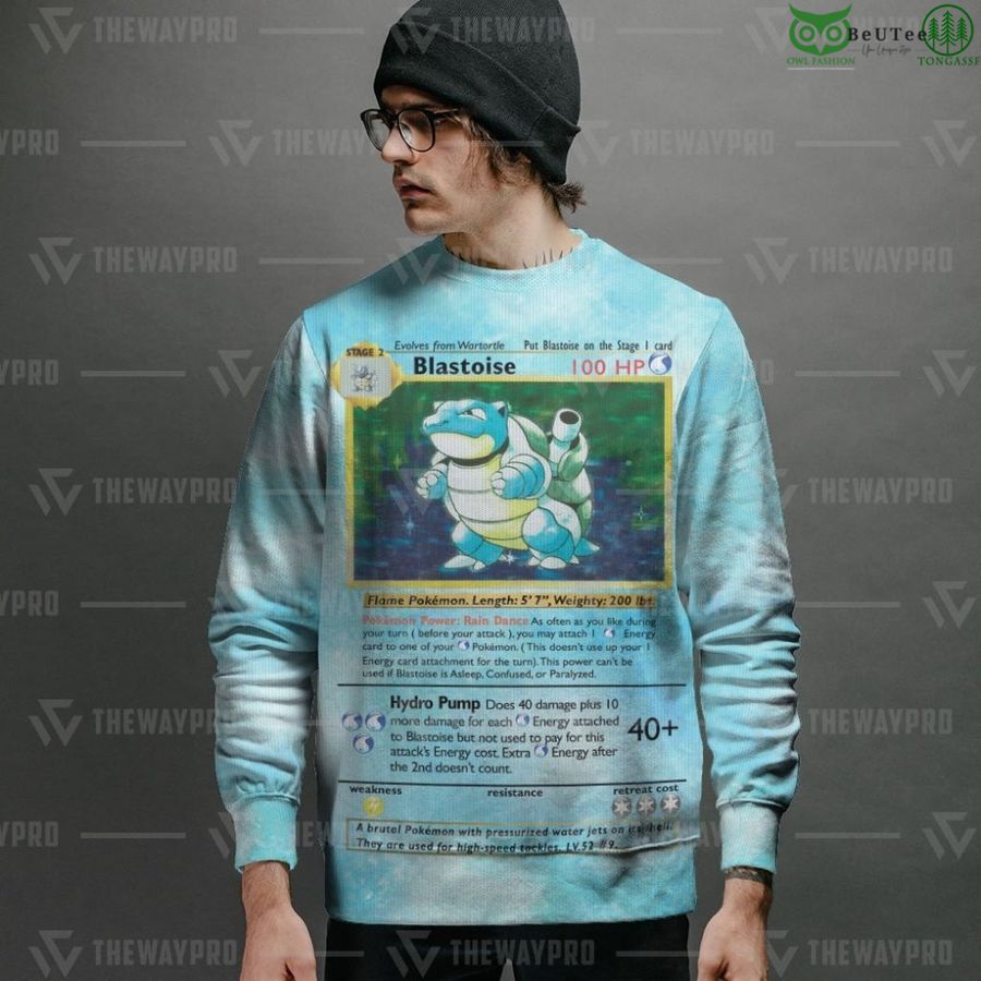 75 Pokemon Blastoise Imitation Knitted Sweatshirt