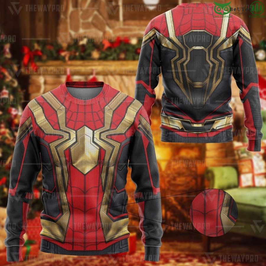 76 Movie Superhero Spiderman No Way Home Integrated Suit Custom Imitation Knitted Ugly Sweater
