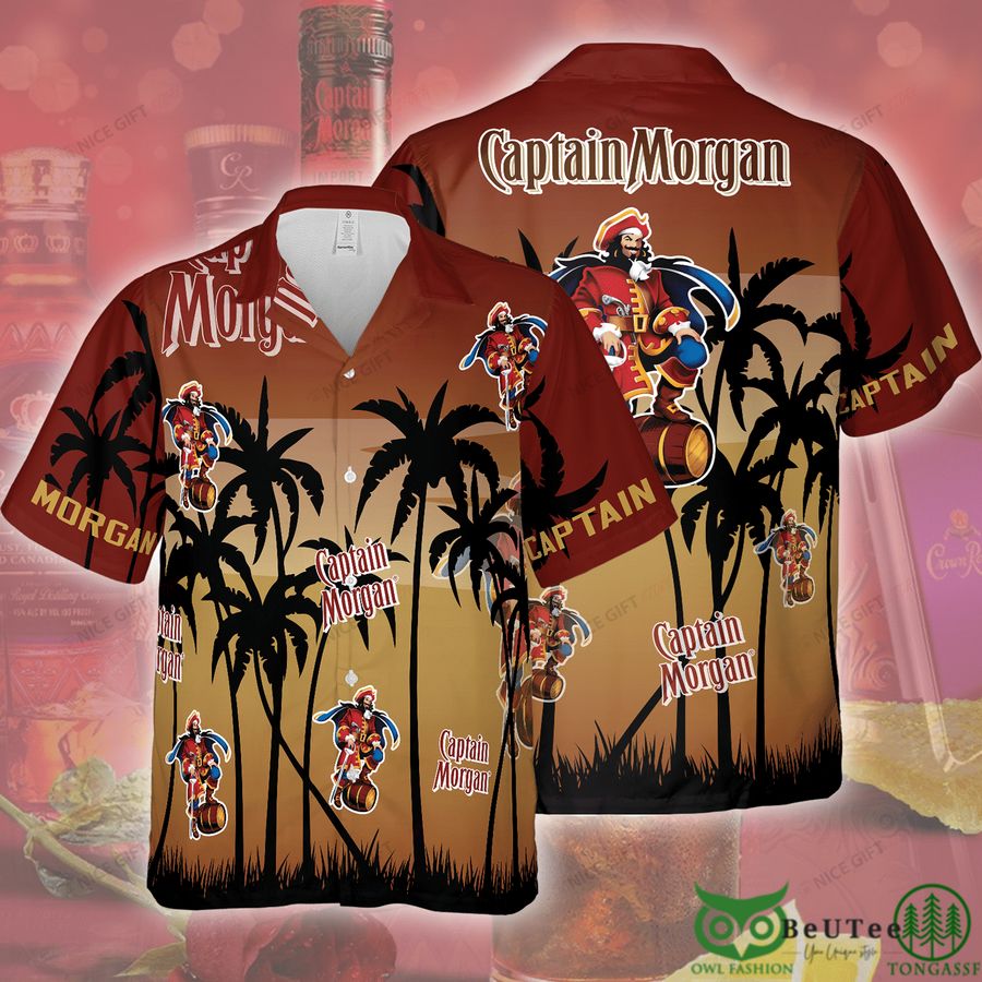 12 Captain Morgan Palm Forest Red Hawaii 3D Shirt