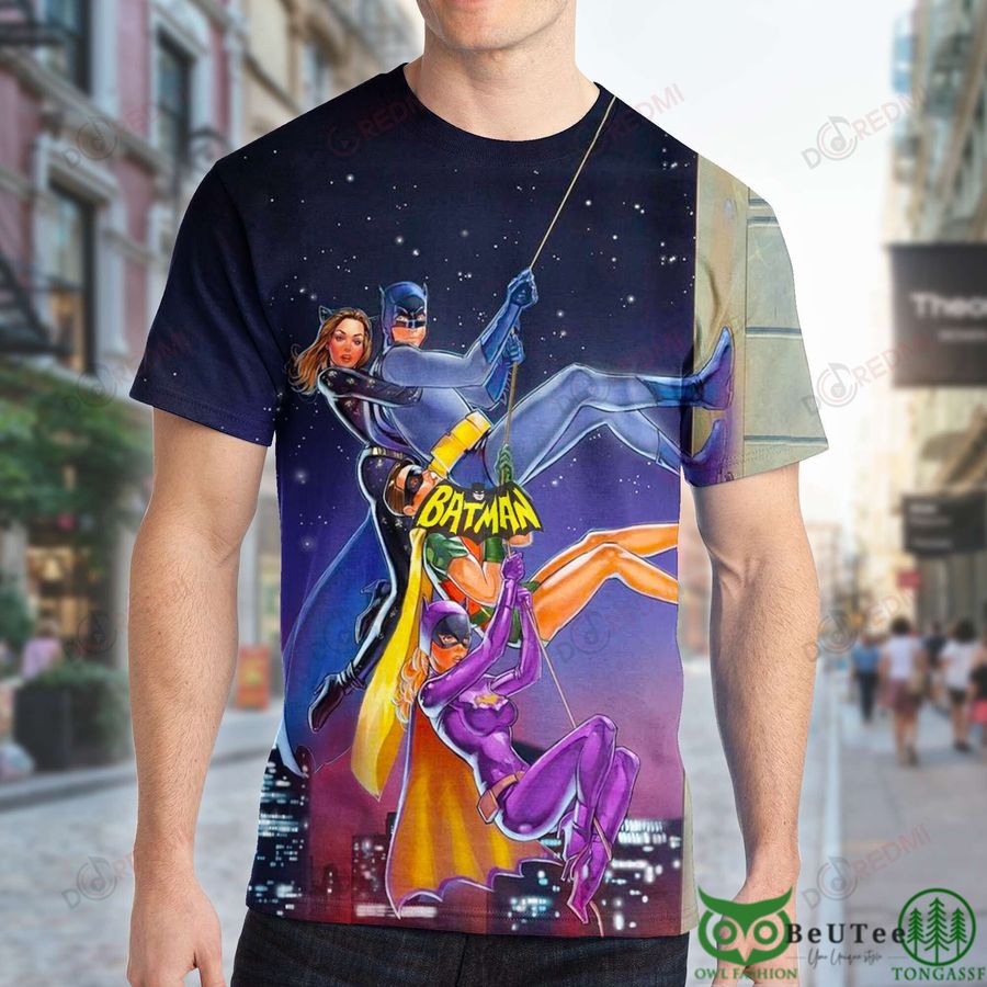 Batman Character Swing Night Sky 3D T-shirt