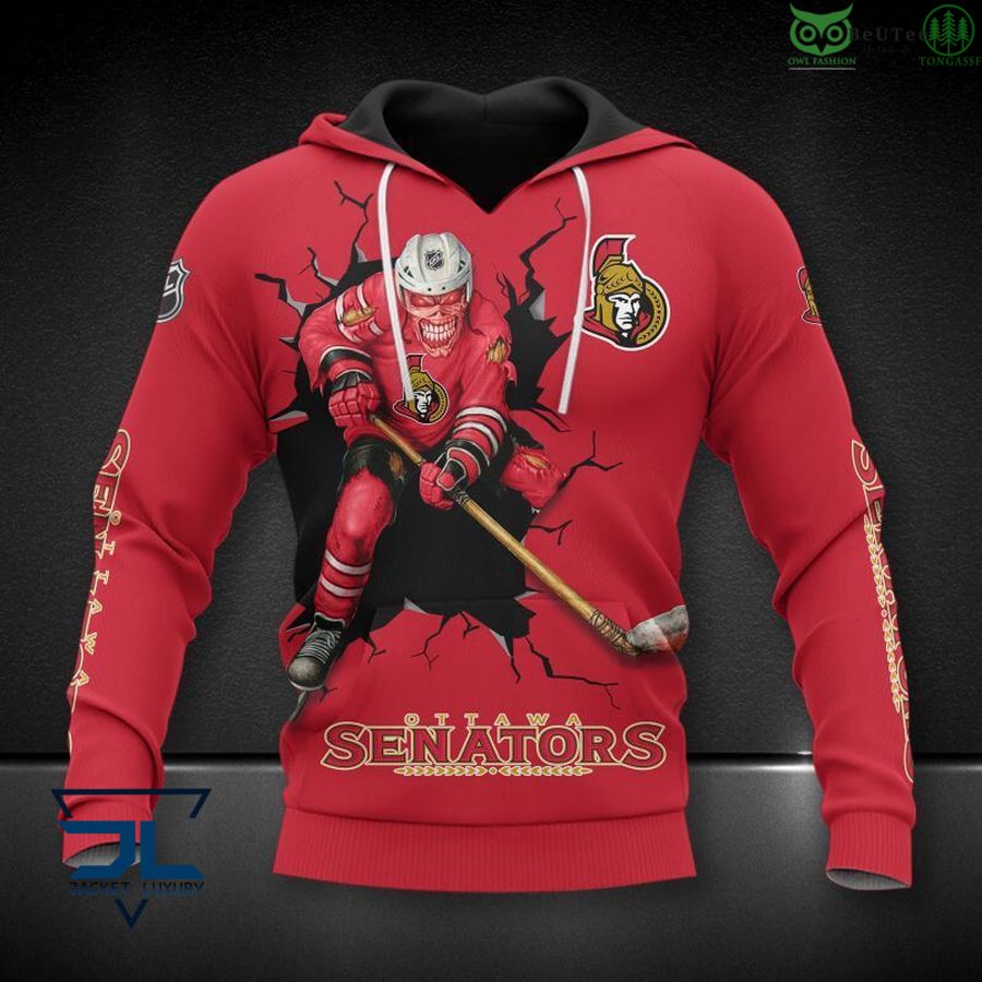8 National Hockey League NHL Ottawa Senators Printed Hoodie Sweatshirt Tshirt
