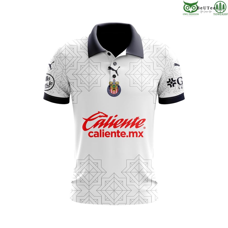 LIGA MX Chivas Guadalajara Away Polo 3D Hoodie T-shirt