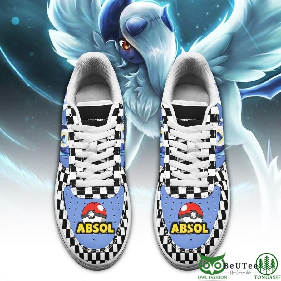 120 Poke Absol Air Sneakers Checkerboard Pokemon NAF Shoes