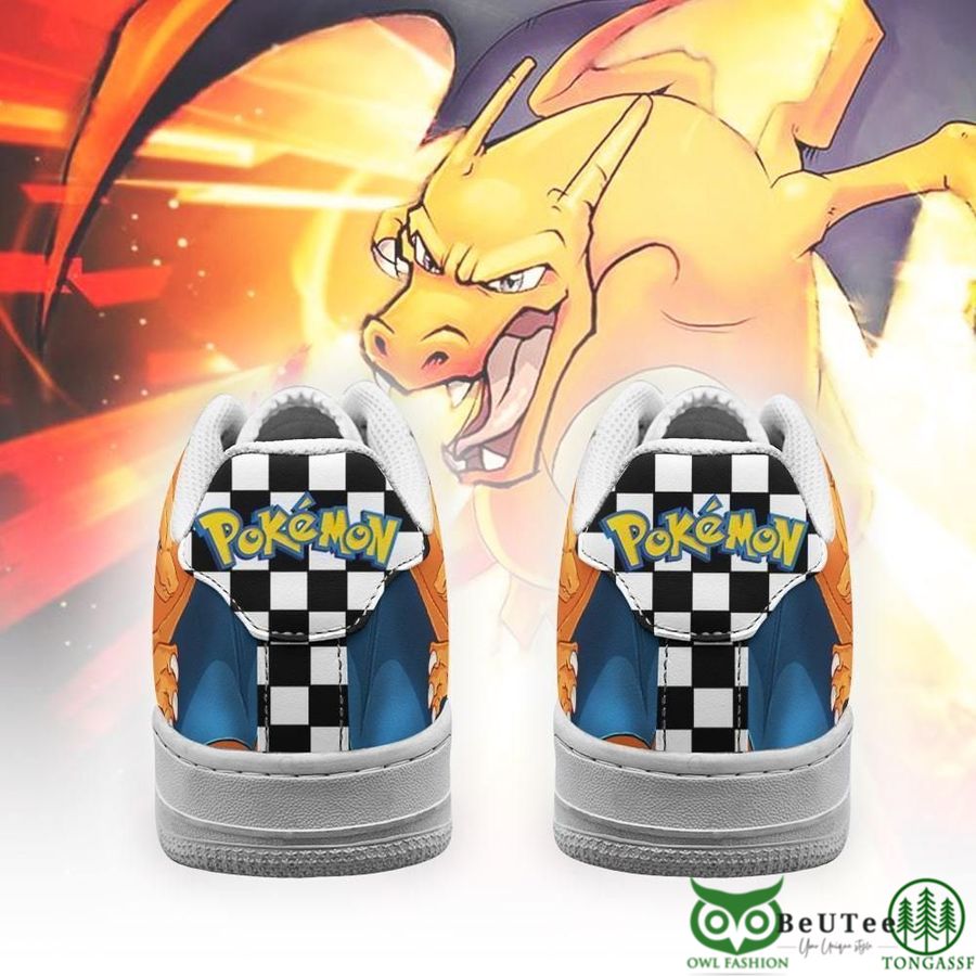 13 Poke Charizard Air Sneakers Checkerboard Pokemon NAF Shoes