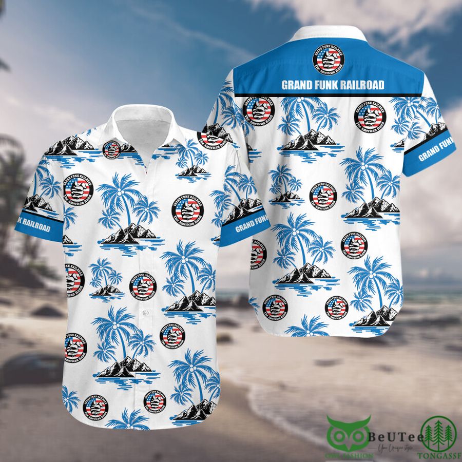 Grand Funk Railroad Palm Tree Hawaiian shirt Rock