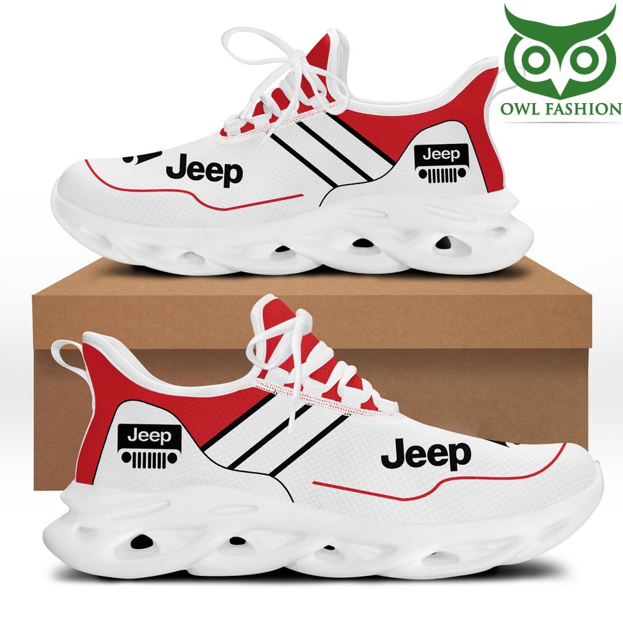Jeep Red and White Clunky Sneakers Shoes