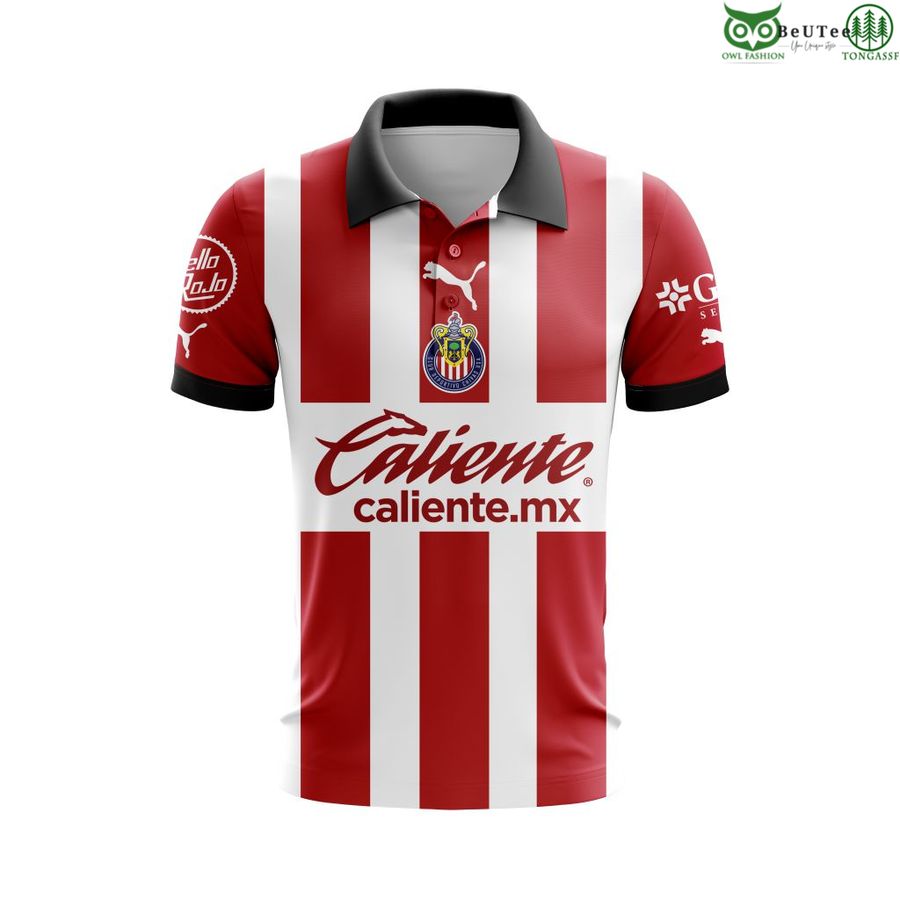 LIGA MX Chivas Guadalajara Home Polo 3D Hoodie T-shirt