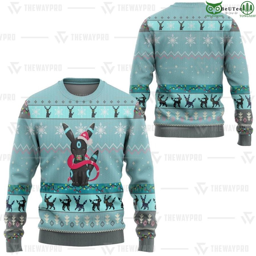 99 Anime Pokemon Umbreon Custom Imitation Knitted Sweatshirt