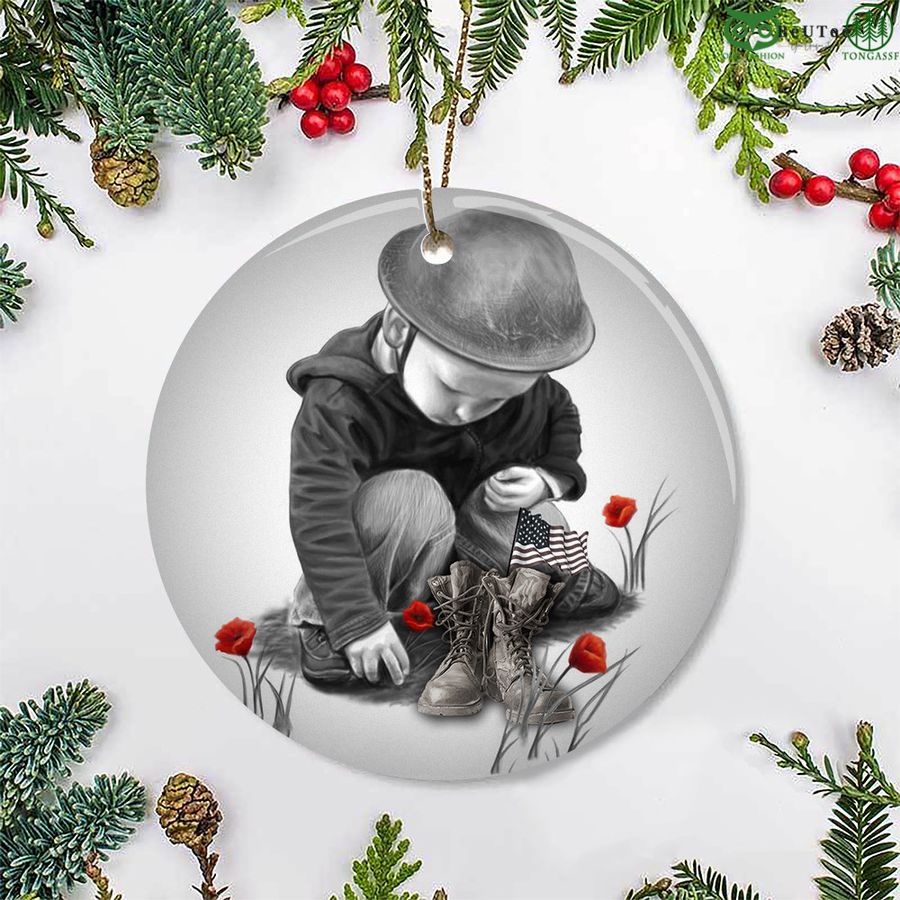 99 Kid Remember Poppy Soldier Boost Raising Patriotic Kids Memorial Christmas Ornament