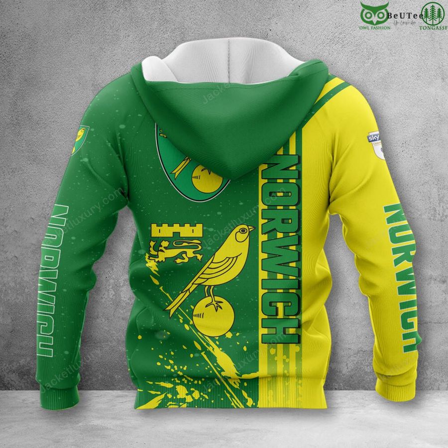 245 Norwich City EPL Football 3D Polo T Shirt Hoodie