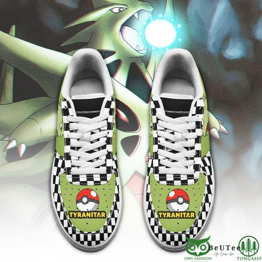 39 Poke Tyranitar Air Sneakers Checkerboard Pokemon NAF Shoes