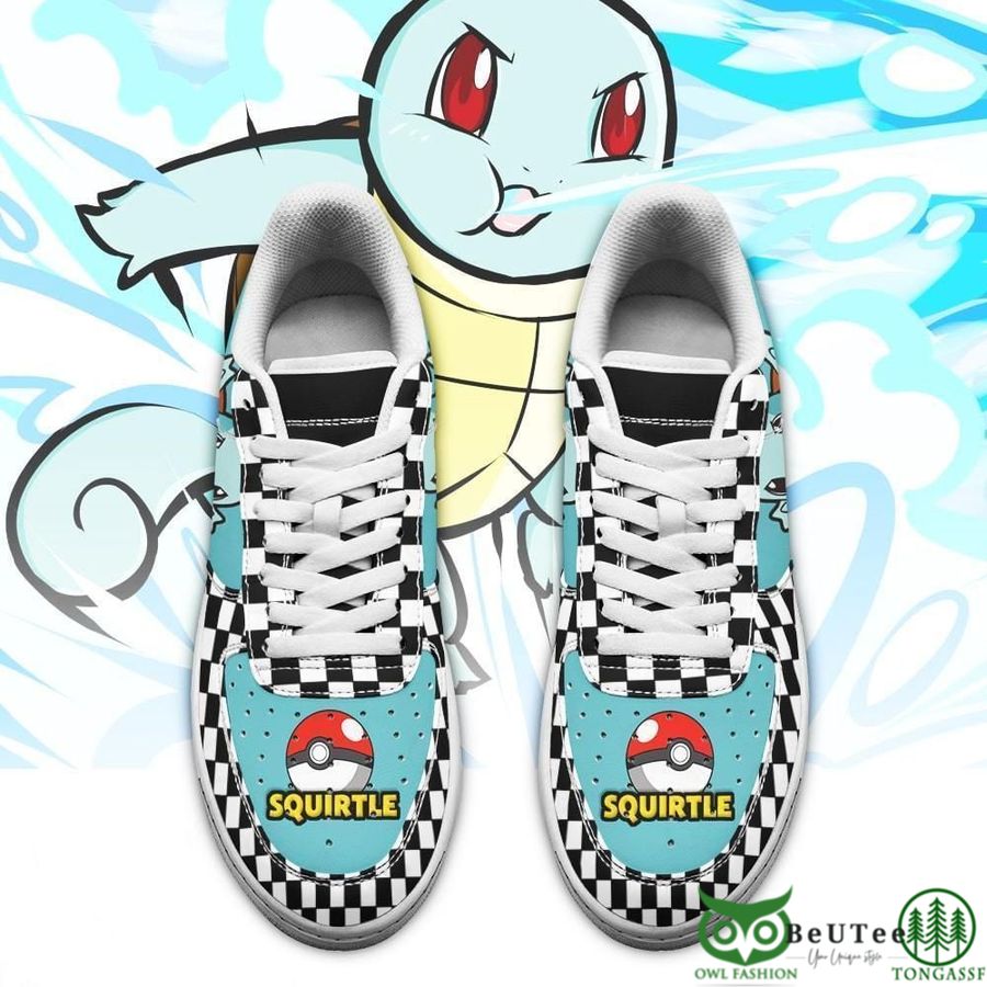 33 Poke Squirtle Air Sneakers Checkerboard Pokemon NAF Shoes