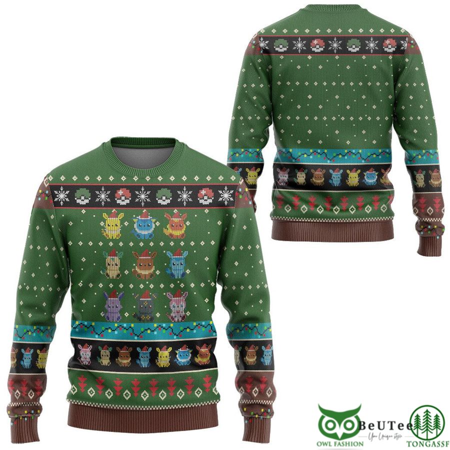 24 Eevee Evolution Custom Imitation Knitted Sweatshirt