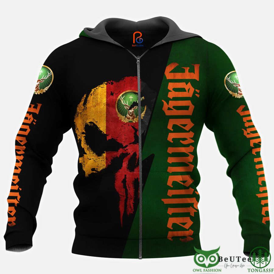 115 Germany Skull Jagermeister 3D Hoodie Tshirt Sweatshirt