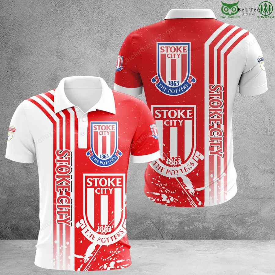 189 Stoke City F.C EPL Football 3D Polo T Shirt Hoodie