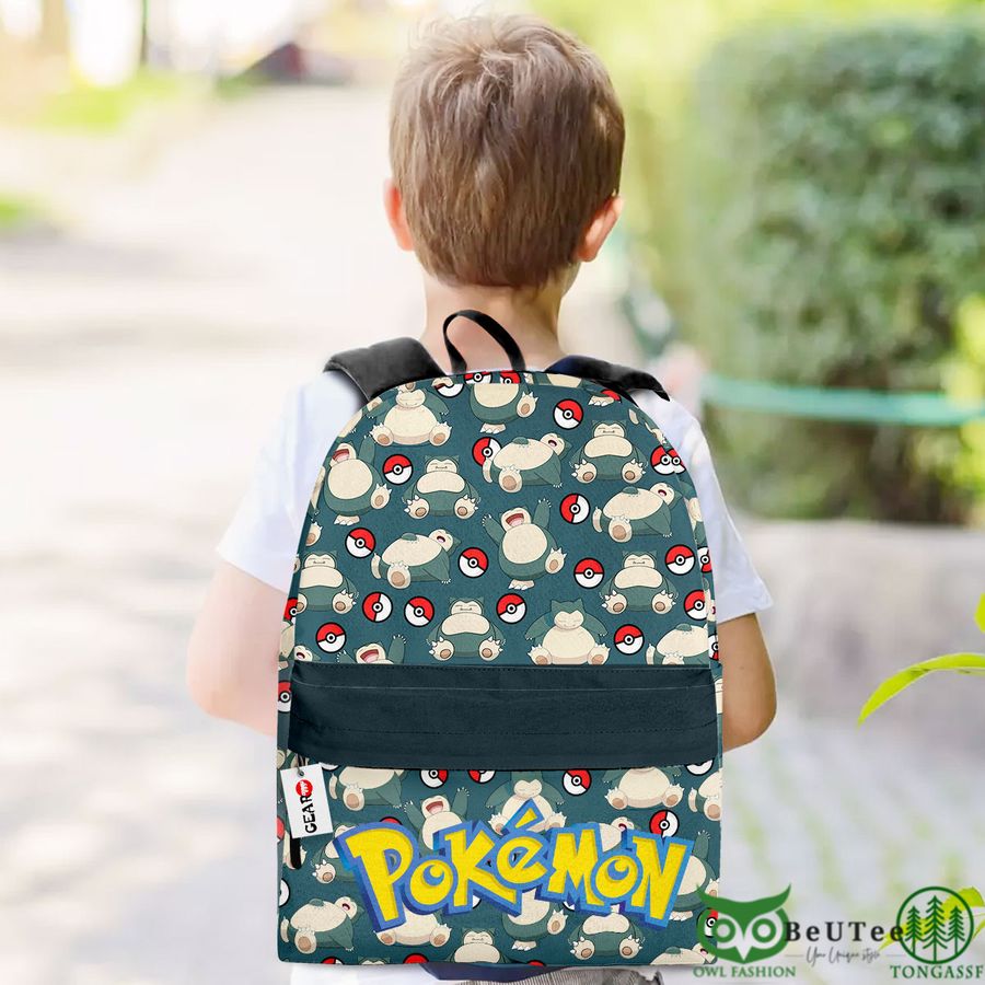 76 Snorlax Backpack Custom Pokemon Anime Bag Gifts Ideas for Otaku