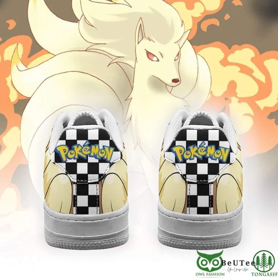 112 Poke Ninetales Air Sneakers Checkerboard Pokemon NAF Shoes