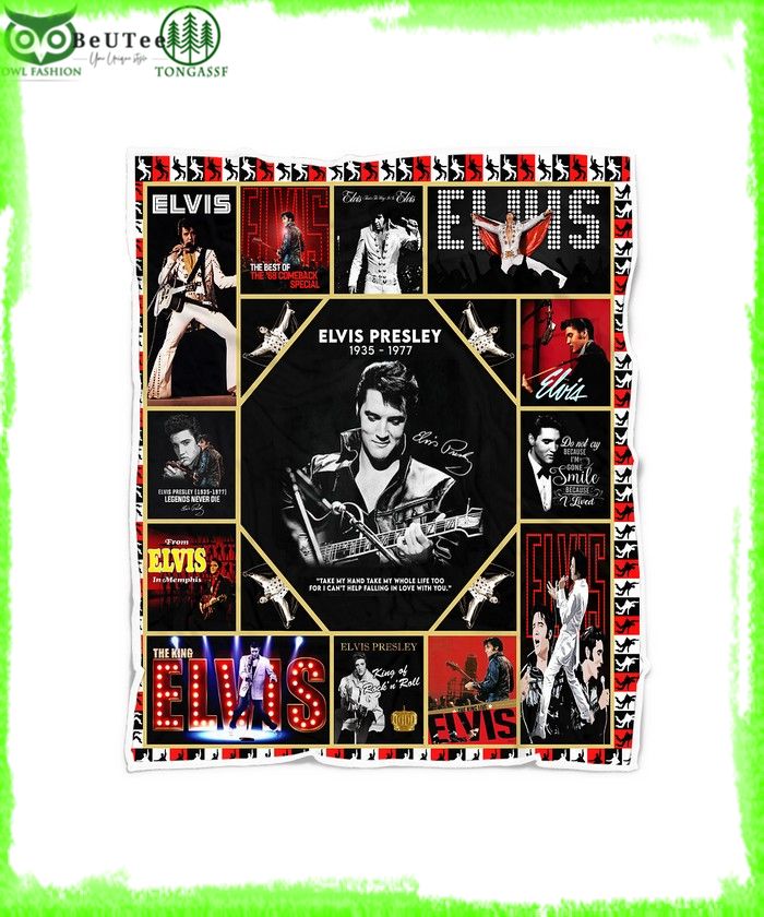 34 Elvis Presley Memories 1977 Album Collection Blanket