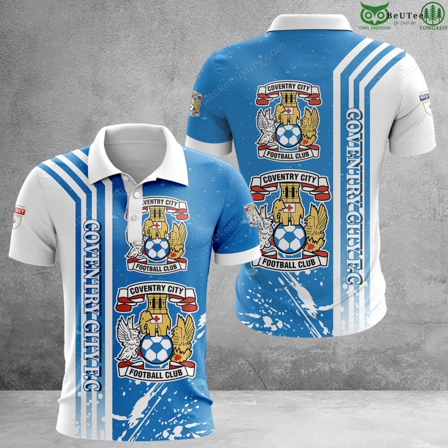 Coventry City F.C EPL Football 3D Polo T-Shirt Hoodie