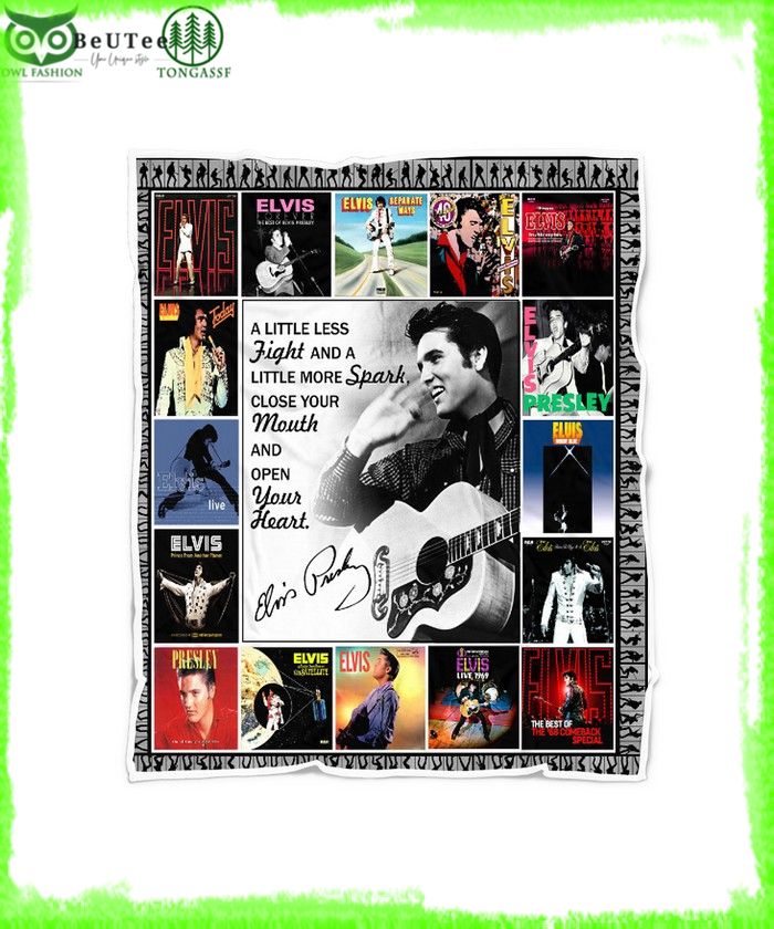 47 Elvis Presley Fight Spark Mouth Your Heart Blanket