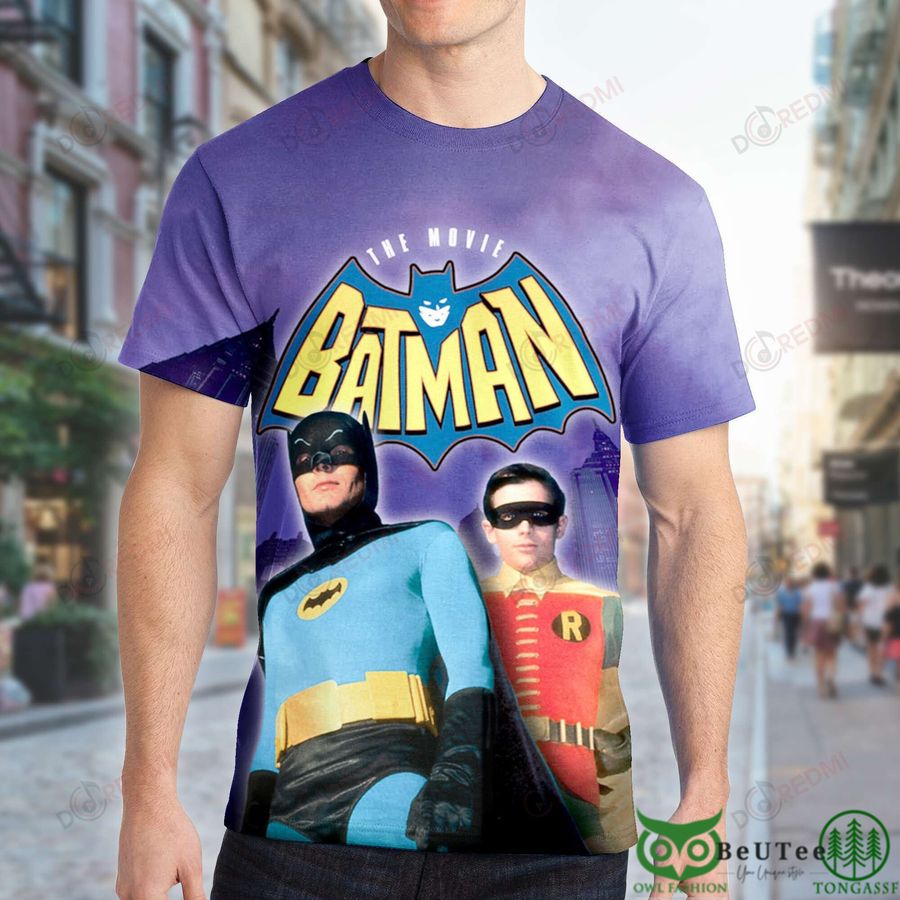 13 Batman and Robin The Movie Purple 3D T shirt