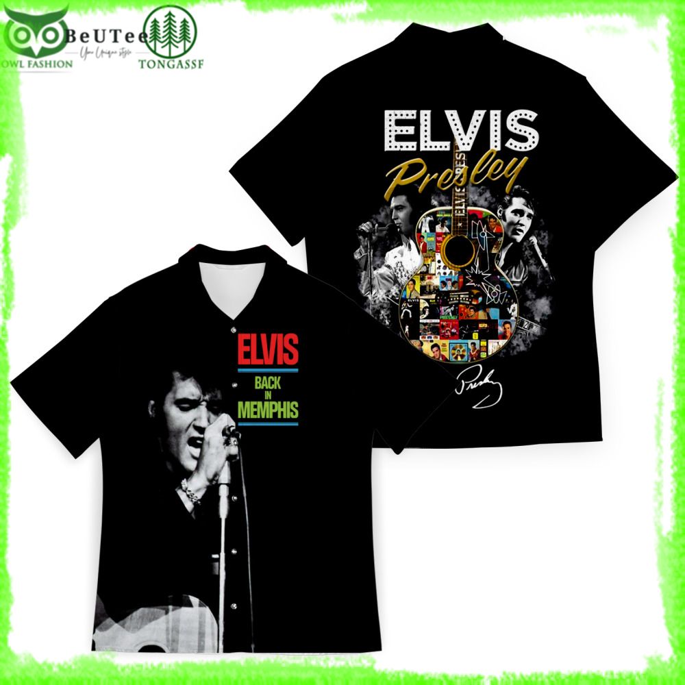14 Elvis Presley Back in Memphis Album Hawaiian shirt