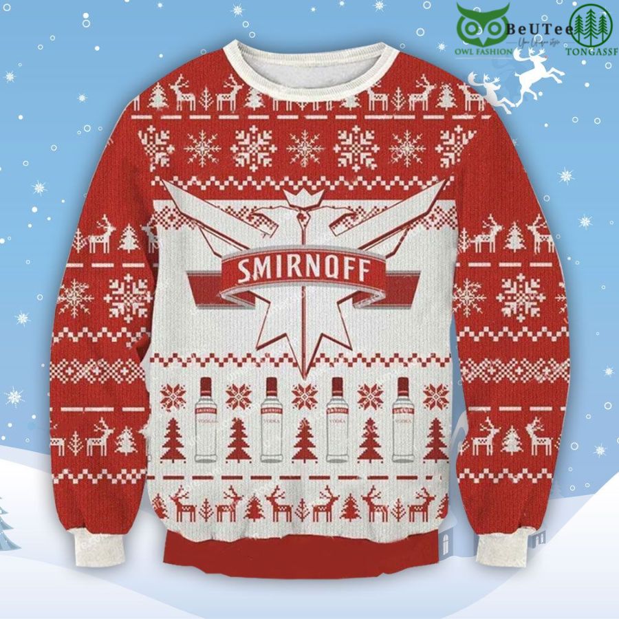 MkzPl79V 19 Smirnoff Ugly Sweater Beer Drinking Christmas Limited